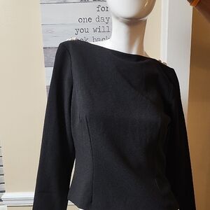 ANTONIO MELANI Black Crepe Top